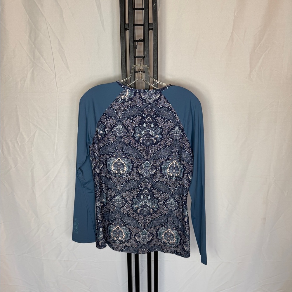 Carve Designs Blue and White Patterned Swim Coverup - Picture 2 of 4